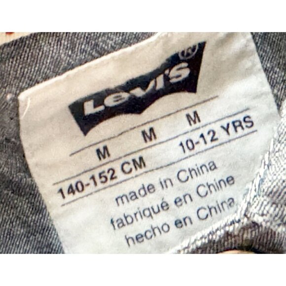 LEVI'S Kids Youth Denim Snap Button Embroidered Shirt Top Size M 10 -12 - Picture 6 of 6